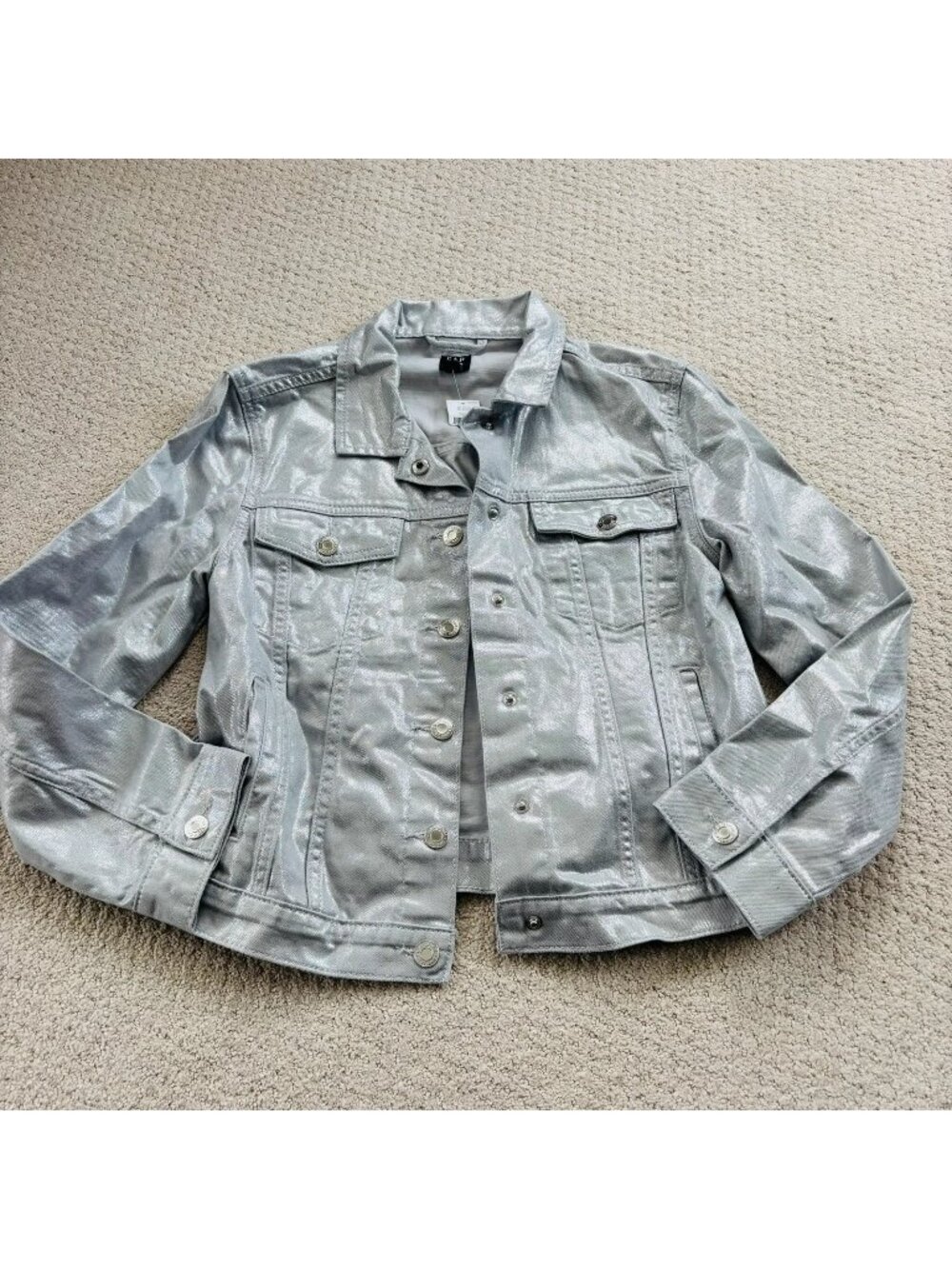 Gap silver denim jacket